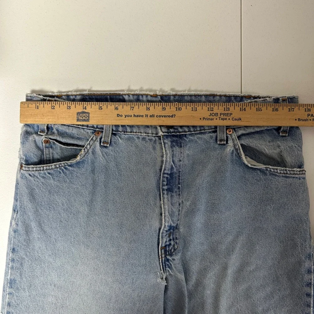 Levi's 550 Jeans Mens 36x30 Light Wash Orange Tab Relaxed Tapered Distressed